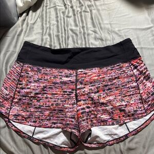 Lululemon Athletica Pink and Black Dynamic Athletic Shorts